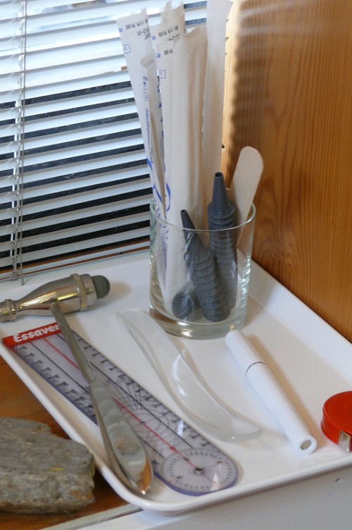 Spatel, Untersuchung HÃ¶ren, Reflexhammer